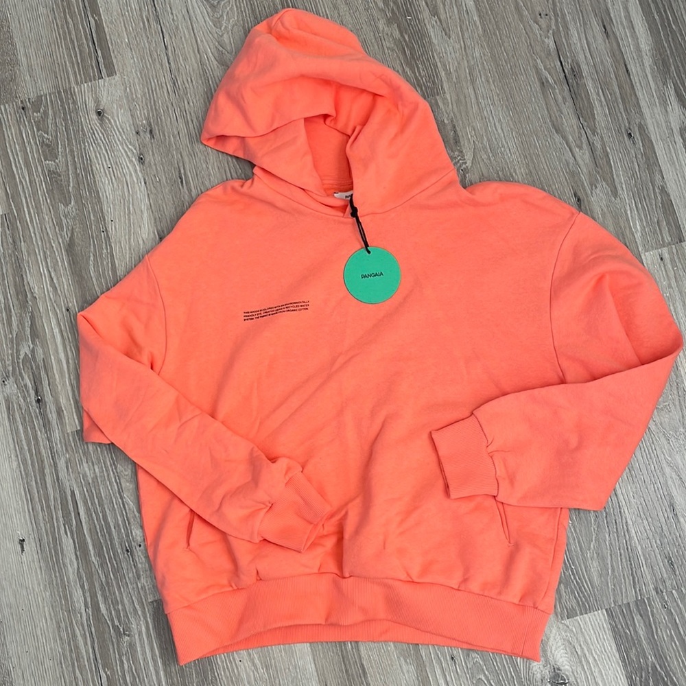 Pangaia coral pink hoodie, brand new with tags, size L